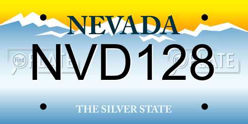 NVD128 Nevada License Plate