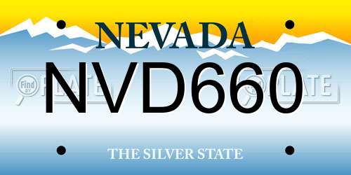 NVD660 Nevada License Plate