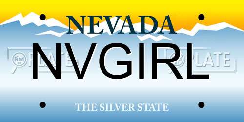 NVGIRL Nevada License Plate