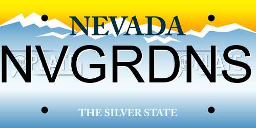 NVGRDNS Nevada License Plate