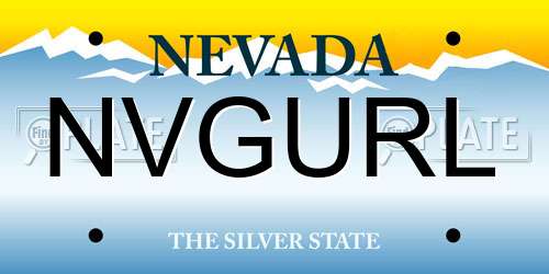 NVGURL Nevada License Plate