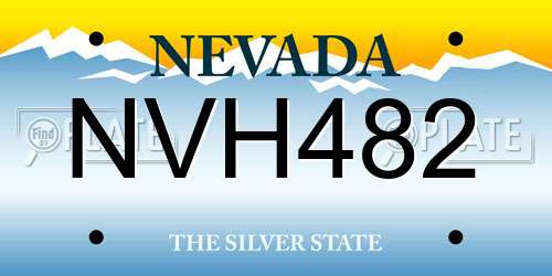 NVH482 Nevada License Plate