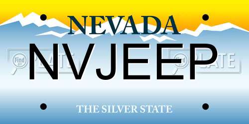 NVJEEP Nevada License Plate