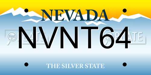 NVNT64 Nevada License Plate
