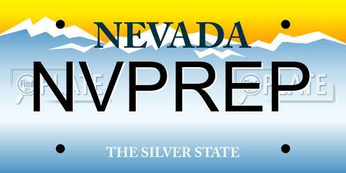 NVPREP Nevada License Plate