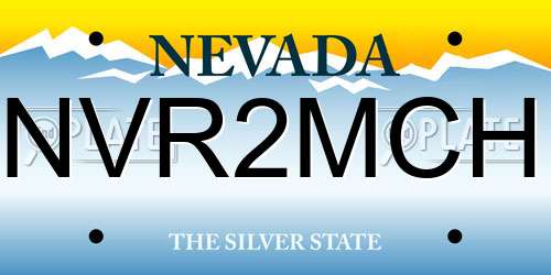NVR2MCH Nevada License Plate
