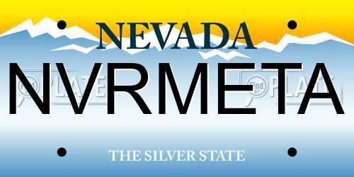 NVRMETA Nevada License Plate