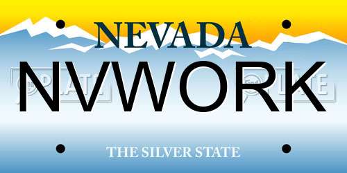 NVWORK Nevada License Plate