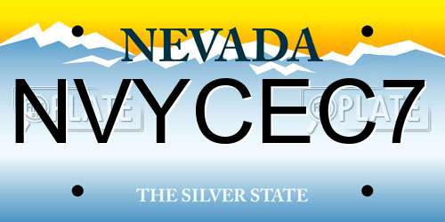 NVYCEC7 Nevada License Plate