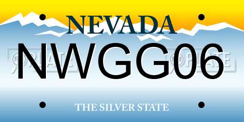 NWGG06 Nevada License Plate