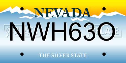 NWH63O Nevada License Plate