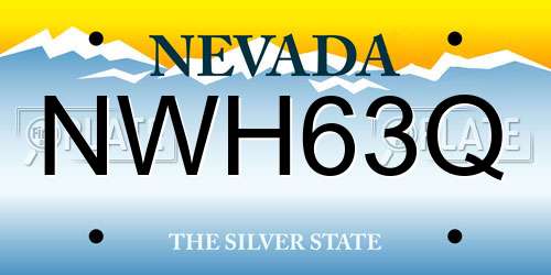 NWH63Q Nevada License Plate