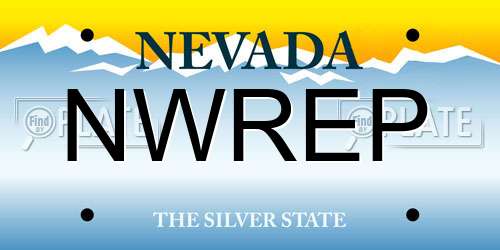 NWREP Nevada License Plate