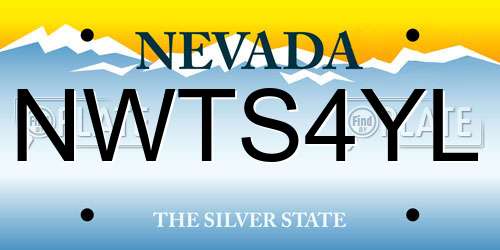 NWTS4YL Nevada License Plate