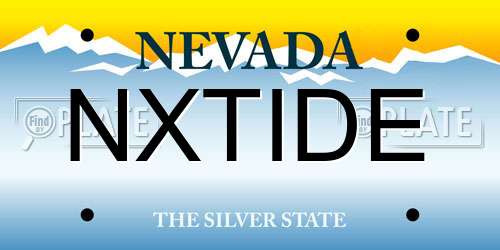 NXTIDE Nevada License Plate