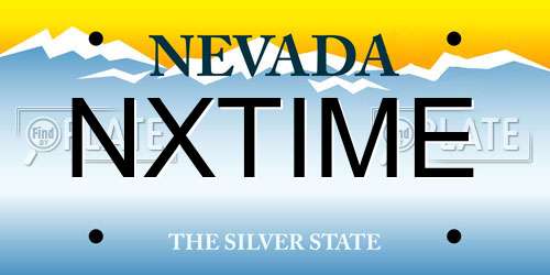 NXTIME Nevada License Plate