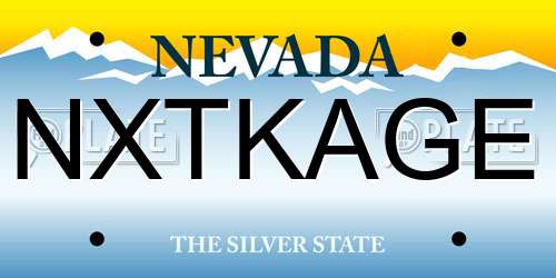 NXTKAGE Nevada License Plate