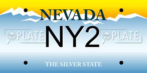 NY2 Nevada License Plate