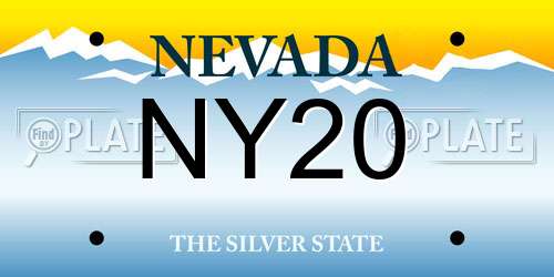NY20 Nevada License Plate