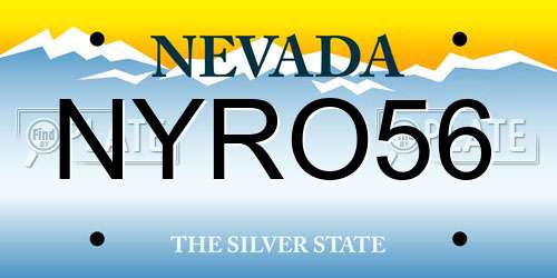 NYRO56 Nevada License Plate