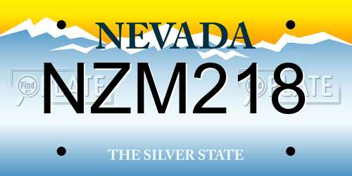 NZM218 Nevada License Plate