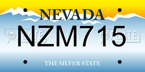 NZM715 Nevada License Plate