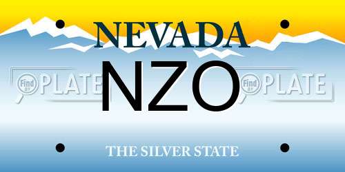 NZO Nevada License Plate