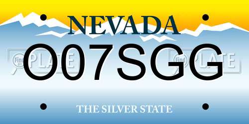 O07SGG Nevada License Plate