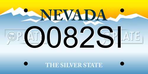 O082SI Nevada License Plate