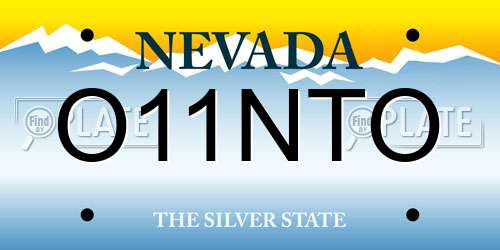 O11NTO Nevada License Plate