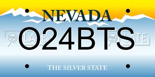 O24BTS Nevada License Plate