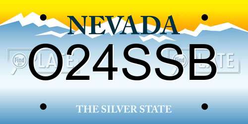 O24SSB Nevada License Plate