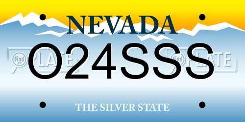 O24SSS Nevada License Plate