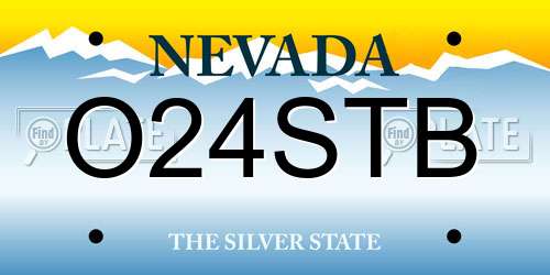 O24STB Nevada License Plate