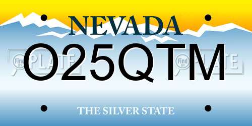 O25QTM Nevada License Plate