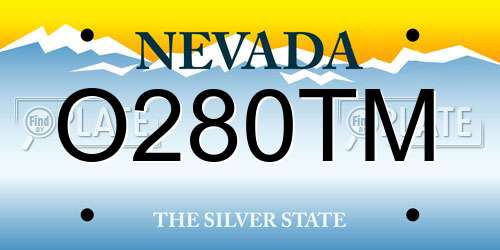 O280TM Nevada License Plate