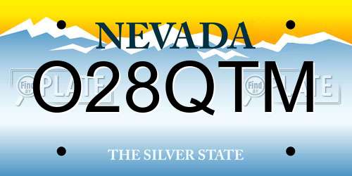 O28QTM Nevada License Plate