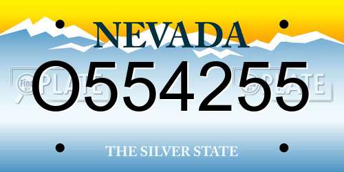 O554255 Nevada License Plate
