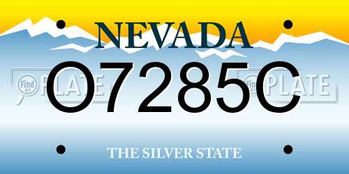O7285C Nevada License Plate