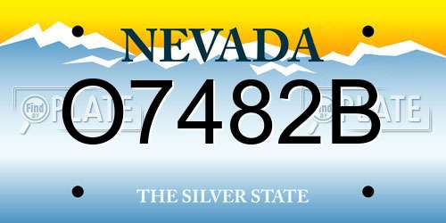 O7482B Nevada License Plate