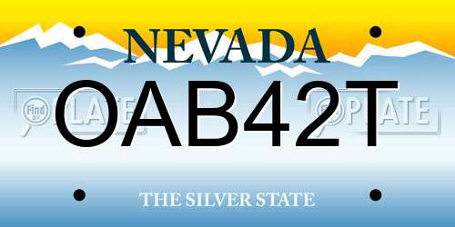 OAB42T Nevada License Plate
