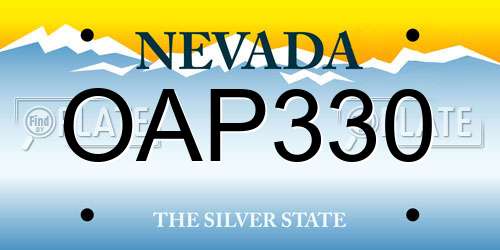 OAP330 Nevada License Plate