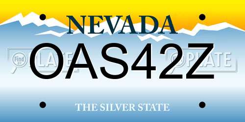 OAS42Z Nevada License Plate