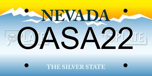 OASA22 Nevada License Plate