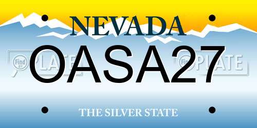 OASA27 Nevada License Plate