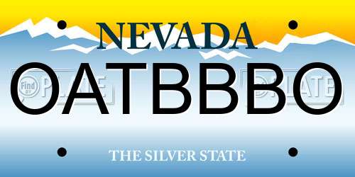 OATBBBO Nevada License Plate