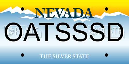 OATSSSD Nevada License Plate
