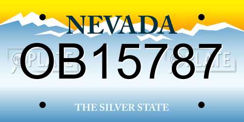 OB15787 Nevada License Plate