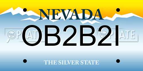 OB2B2I Nevada License Plate