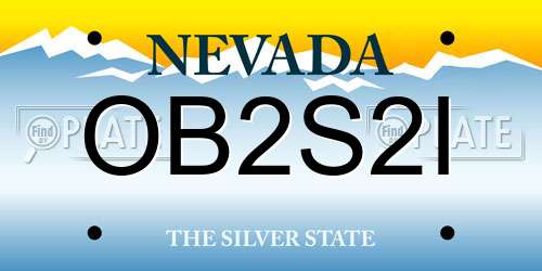 OB2S2I Nevada License Plate